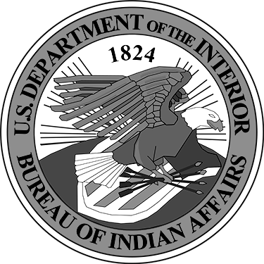 Bureau of Indian Affairs Seal Grayscale